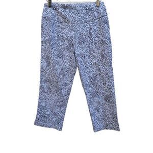 Lulu B Womens Leggings 3/4 Animal Print Stretch Waist Black Brown Size 2 EUC!